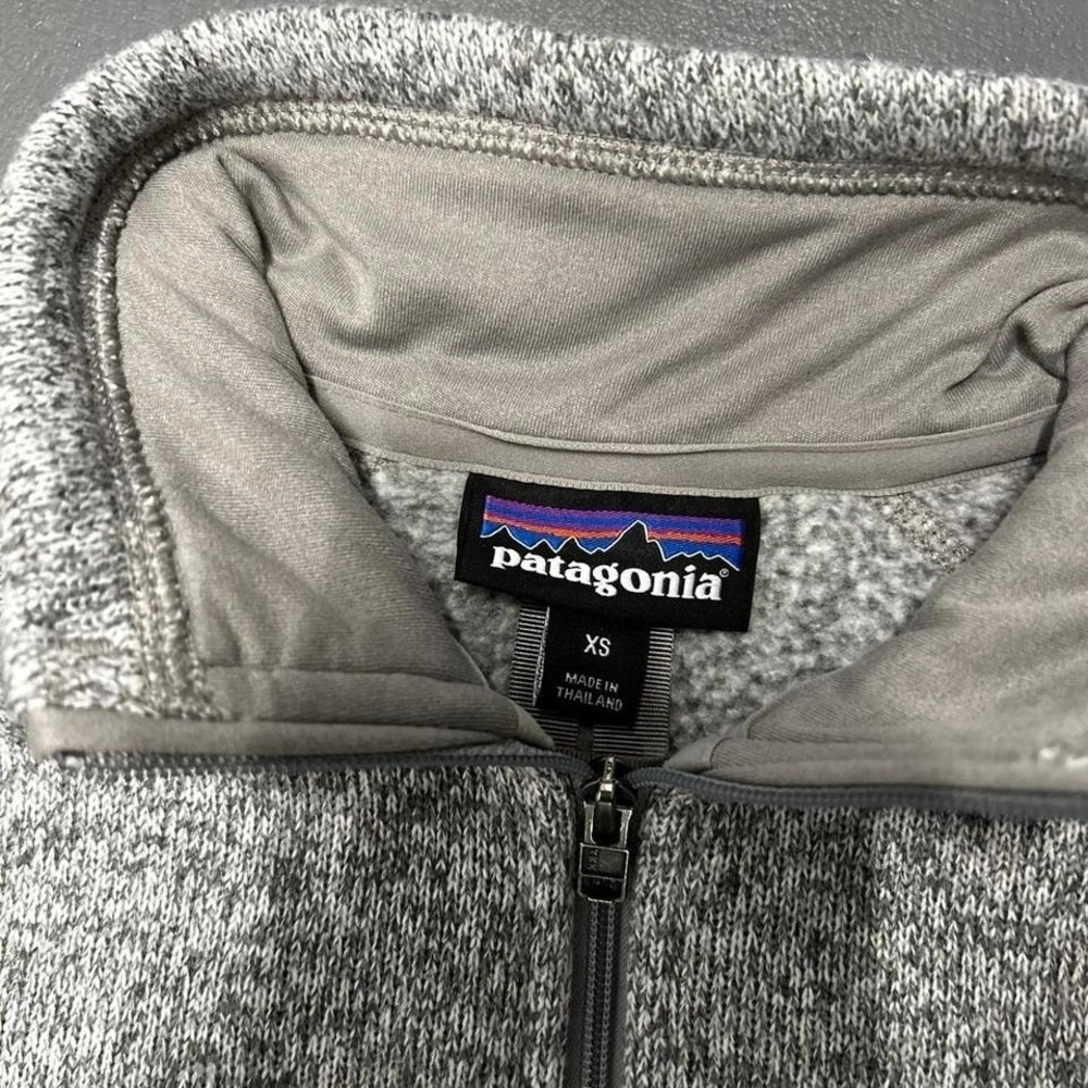 Women's Patagonia heather grey better sweater quarter zip sweatshirt - Picture 3 of 4